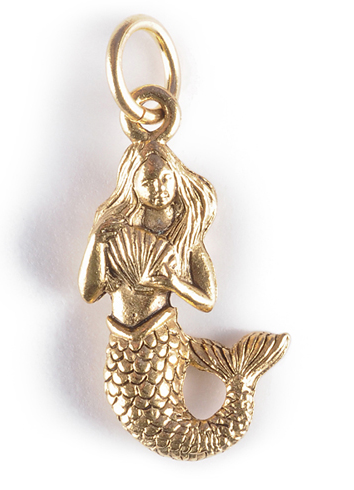 Charm - Mermaid Charm Gold or Silver - Girl Intuitive - Jillery -