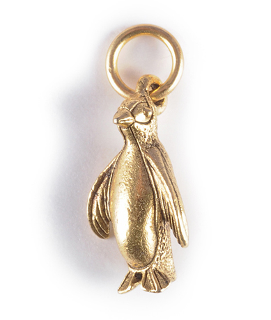 Charm - Penguin Charm Gold or Silver - Girl Intuitive - Jillery - Gold