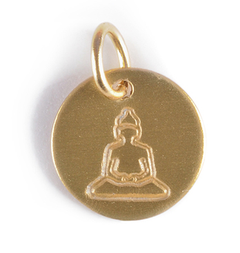 Charm - Stamped Buddah Charm - Girl Intuitive - Jillery -