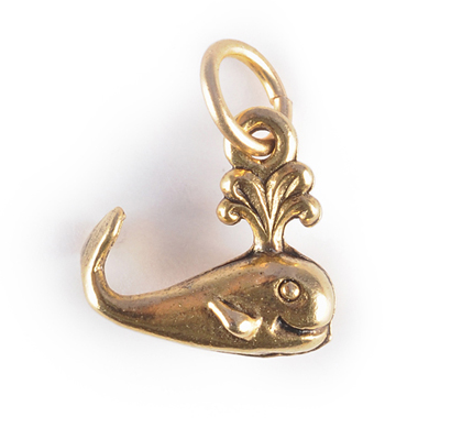Charm - Whale Charm Gold or Silver - Girl Intuitive - Jillery - Gold