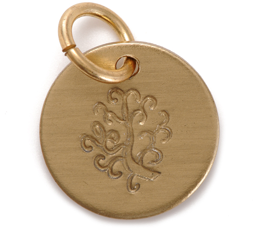 Charm - Stamped Tree Of Life Charm - Girl Intuitive - Amanda Steret -