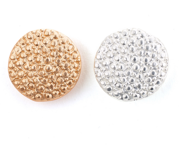 earrings - Granulated Round Stud Earrings - Girl Intuitive - Island Imports -