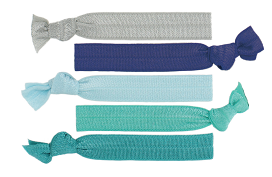 Hair - Knotted Hair Ties - Blue - Girl Intuitive - zad -