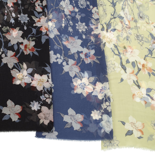 Scarves - Japanese Floral Scarf - Girl Intuitive - Island Imports -