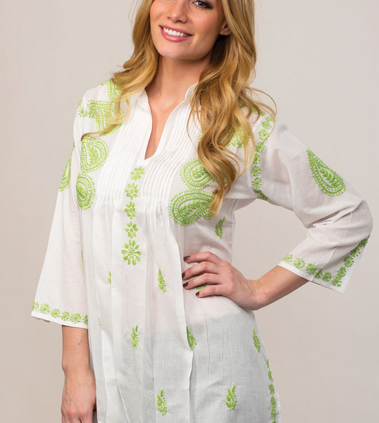 Tunic - Karishma Embroidered Tunic Top - Girl Intuitive - Sevya -