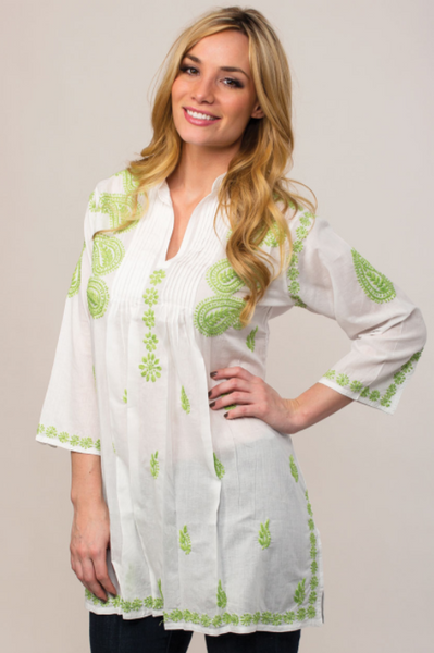 Tunic - Karishma Embroidered Tunic Top - Girl Intuitive - Sevya -