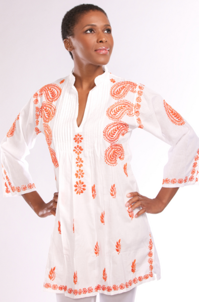 Tunic - Karishma Embroidered Tunic Top - Girl Intuitive - Sevya -