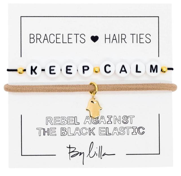 Hair - Keep Calm Elastic Hair Tie and Bracelet By Lilla - Girl Intuitive - By Lilla -