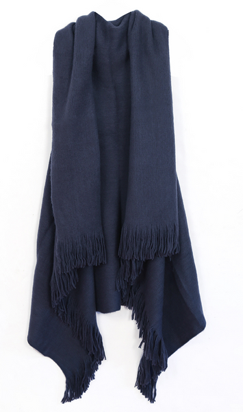 Scarves - Knit Vest Ruana - Girl Intuitive - Island Imports - Blue