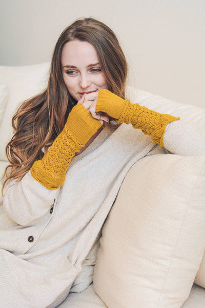 Gloves - Knitted Arm Warmers - Girl Intuitive - Leto -