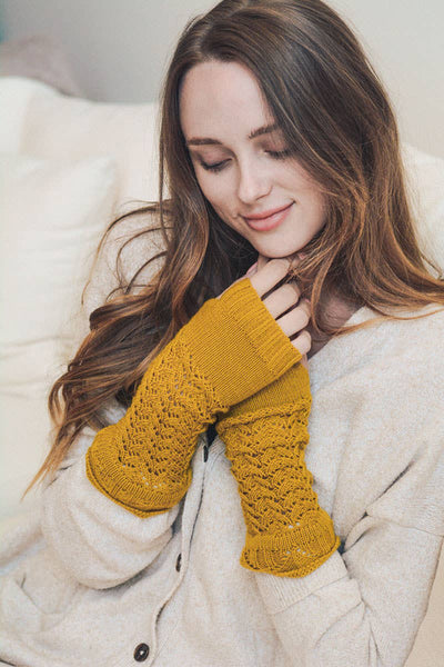 Gloves - Knitted Arm Warmers - Girl Intuitive - Leto -