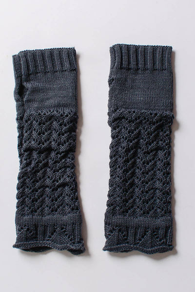 Gloves - Knitted Arm Warmers - Girl Intuitive - Leto - One Size / Navy