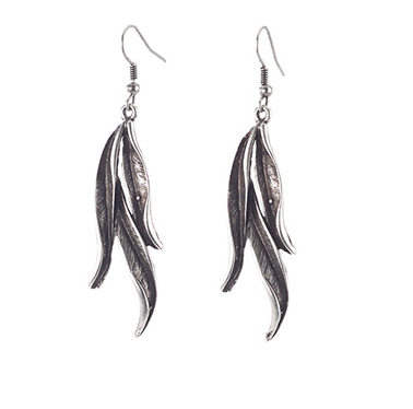 earrings - Leaf Feather Earrings - Girl Intuitive - Island Imports -