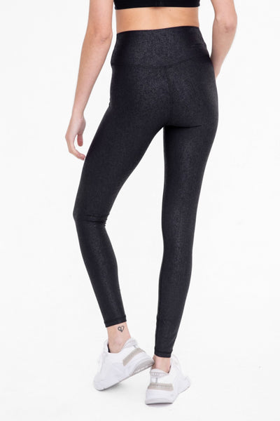 Mono B Leather Look Crossover Leggings