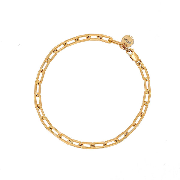 bracelet - Lia Paperclip Chain Bracelet Gold Filled - Girl Intuitive - Mod + Jo -