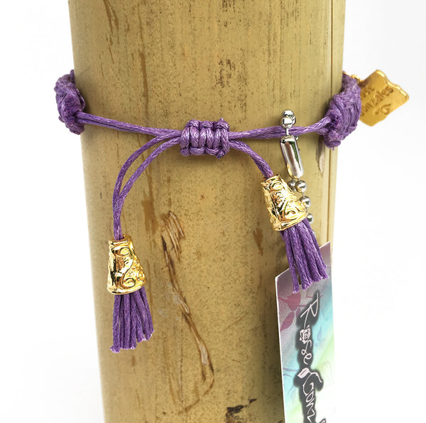 bracelet - Lindsey Friendship Bracelet in Purple - Girl Intuitive - Rose Gonzales -