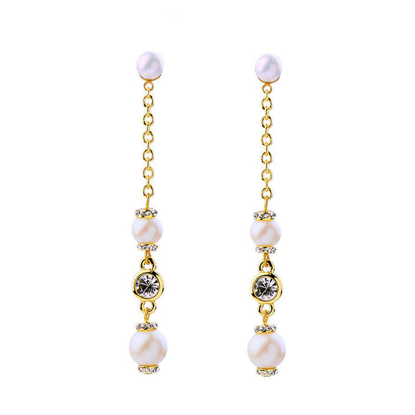 earrings - Linear Pearl Earrings - Girl Intuitive - Girl Intuitive -