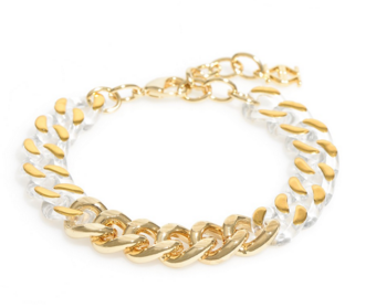 bracelet - Links In Color Bracelet Assorted - Girl Intuitive - Zenzii - Clear