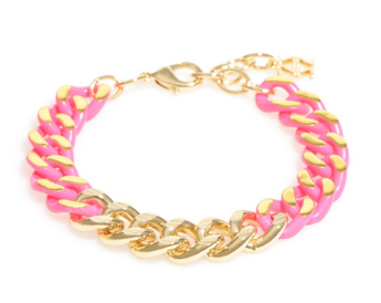 bracelet - Links In Color Bracelet Assorted - Girl Intuitive - Zenzii - Pink