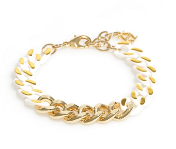 bracelet - Links In Color Bracelet Assorted - Girl Intuitive - Zenzii - White