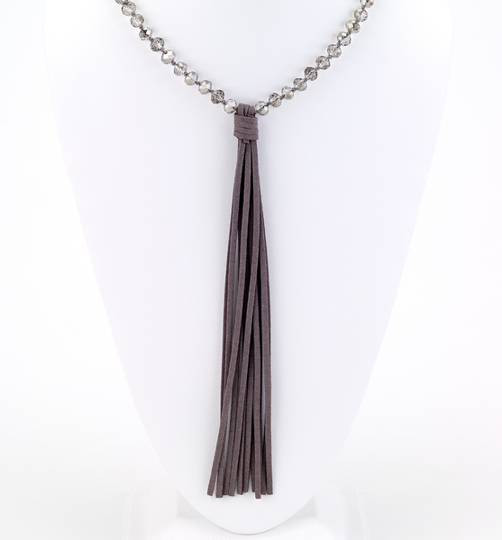 Necklace - Beaded Necklace with Tassel - Girl Intuitive - Island Imports -