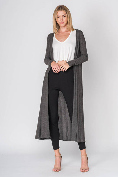 Sweater - Long Cardigan Charcoal - Girl Intuitive - Fore Collection -