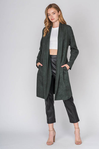 Jacket - Long Suede Trench Coat - Girl Intuitive - Fore Collection -