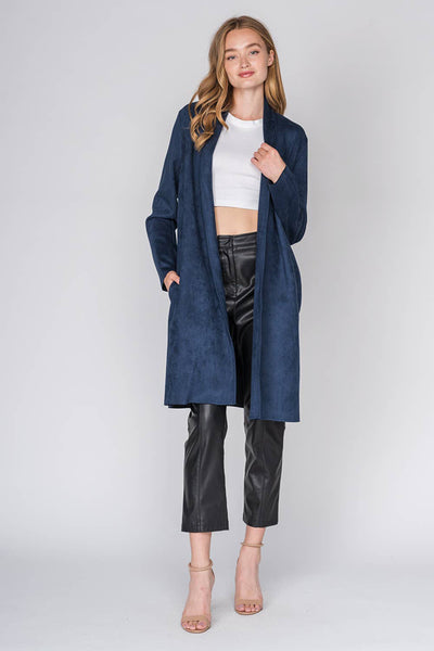 Jacket - Long Suede Trench Coat - Girl Intuitive - Fore Collection -