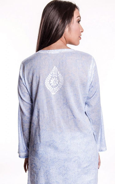 Tunic - Manali Embroidered Cotton Tunic Top - Girl Intuitive - Sevya -