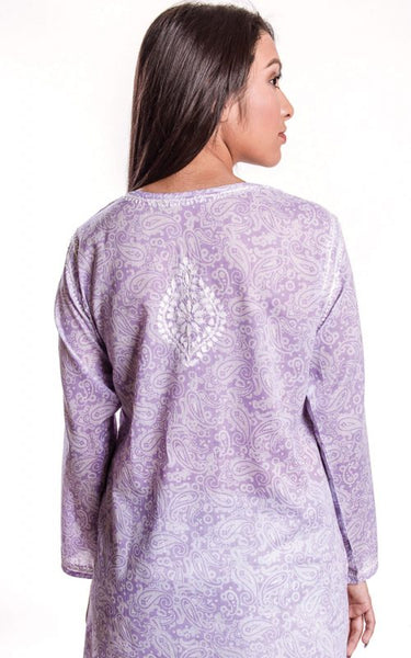 Tunic - Manali Embroidered Cotton Tunic Top - Girl Intuitive - Sevya -
