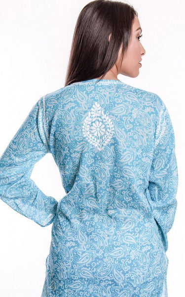 Tunic - Manali Embroidered Cotton Tunic Top - Girl Intuitive - Sevya -