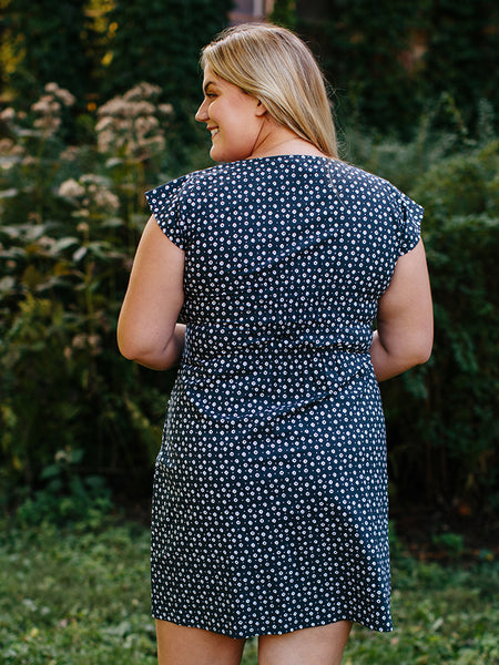 Plus Size Dress - Mata Traders Artsy Traveler Plus Size Dress Black Dots - Girl Intuitive - Mata Traders -