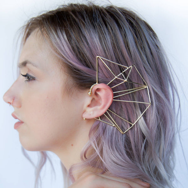 earrings - Nina Berenato Matrix Ear Cuff - Girl Intuitive - Nina Berenato -