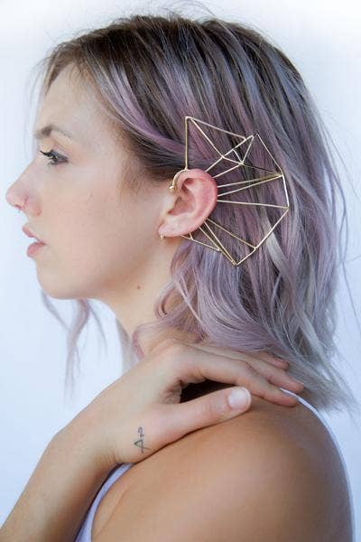 earrings - Nina Berenato Matrix Ear Cuff - Girl Intuitive - Nina Berenato -