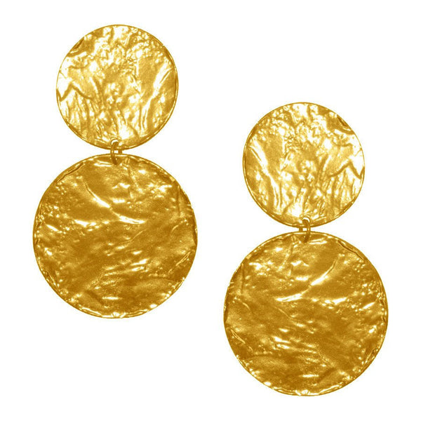 earrings - Medallion Discs Drop Earrings - Girl Intuitive - Karine Sultan -