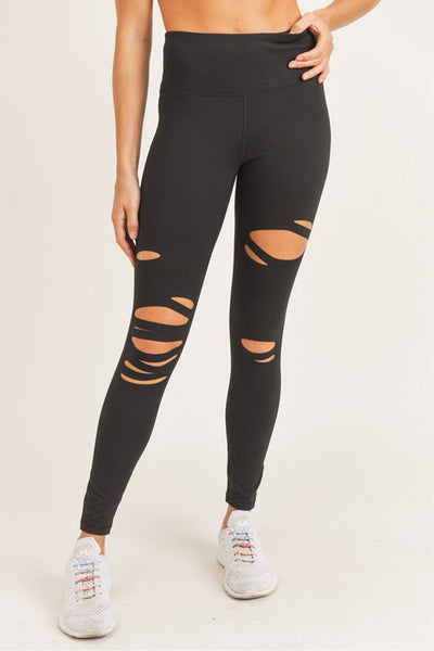 Leggings - Mono B Laser-Cut Highwaist Leggings - Girl Intuitive - Mono B -