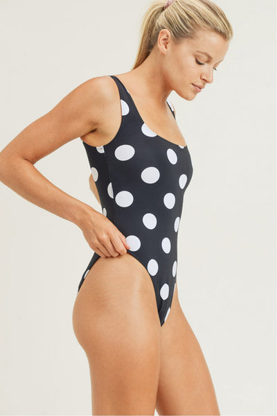 Swimwear - Mono B SWIM Polkadot One-Piece Swimsuit - Girl Intuitive - Mono B -