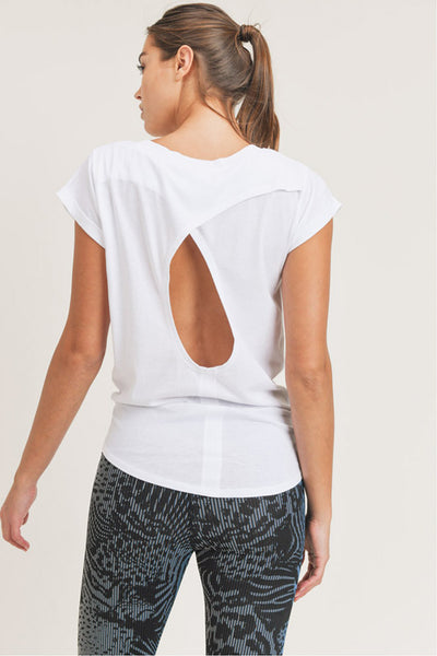 Top - Mono B Overlay Cut-Out Back Athleisure Top - Girl Intuitive - Mono B -