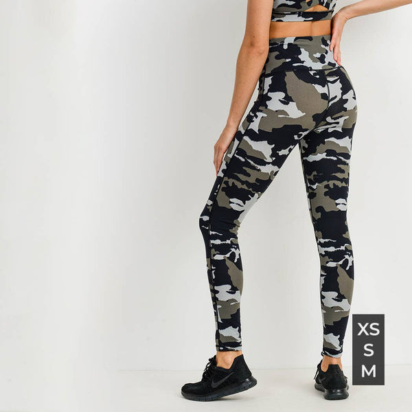 Leggings - Mono B Jungle Camo Highwaist Leggings - Girl Intuitive - Mono B -