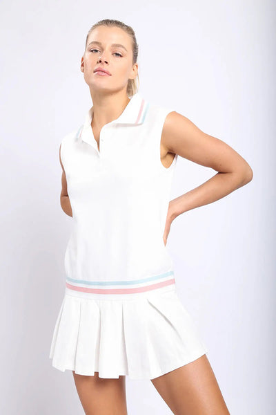 Dresses - Mono B Collared Cotton Tennis Dress - Girl Intuitive - Mono B -
