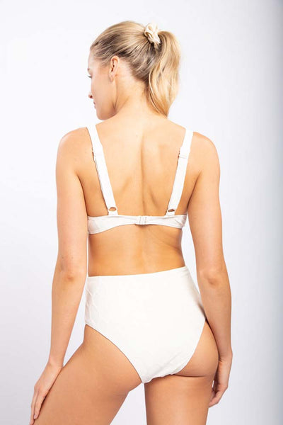 Swimwear - Mono B SWIM Textured Giraffe Jacquard TACTEL® Highwaist Bikini - Girl Intuitive - Mono B -