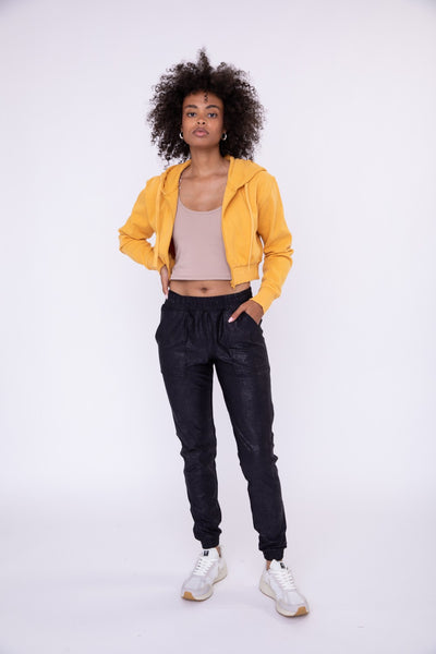 Mono B Cropped Zip-Up Hoodie Jacket
