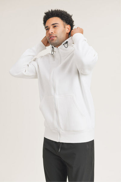 Men - Mono B Men Essential Fleece Hoodie Jacket - Girl Intuitive - Mono B -