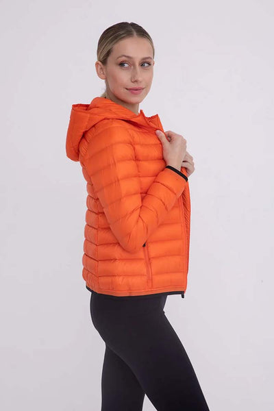 Jacket - Mono B Padded Puffer Jacket with Hood - Girl Intuitive - Mono B -