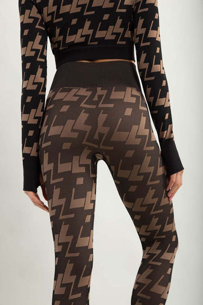 Leggings - Mono B Seamless Geometric Print Leggings - Girl Intuitive - mo -