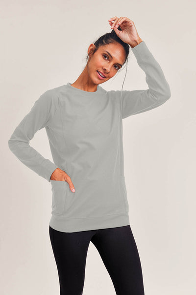 Mono B Active Raglan Pullover with Pockets