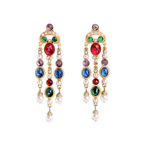 earrings - Multi Barocco Statement Earrings - Girl Intuitive - Girl Intuitive -