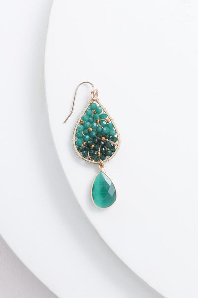 earrings - Nakamol Emerald Teardrop Earrings - Girl Intuitive - Nakamol -