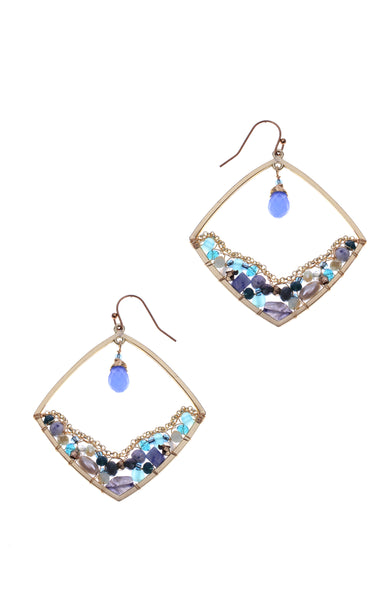 earrings - Nakamol Blue Drop Earrings - Girl Intuitive - Nakamol -