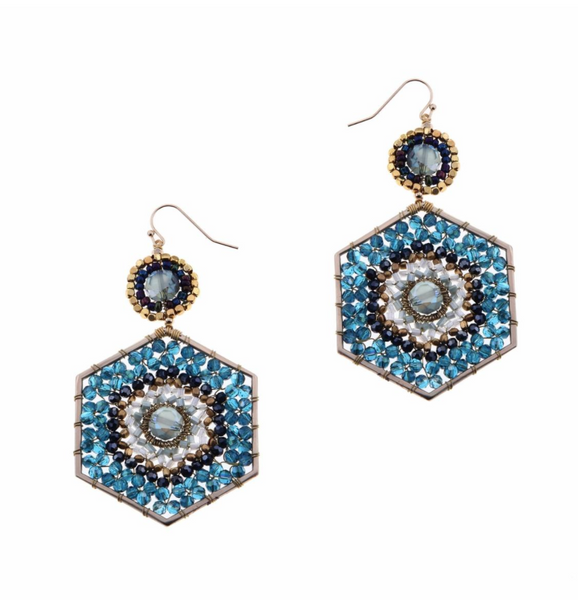 earrings - Nakamol Czech Crystals Beaded Earrings - Girl Intuitive - Nakamol -